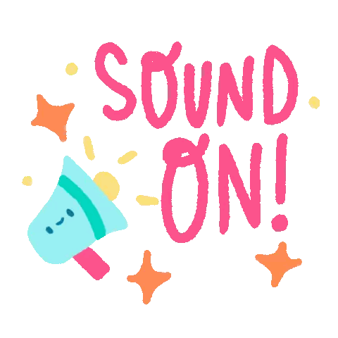 Blue Megaphone Sound Sticker
