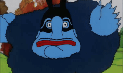 Blue Monster Cartoon Drawing