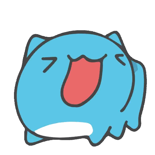 Blue Monster With Red Mouth