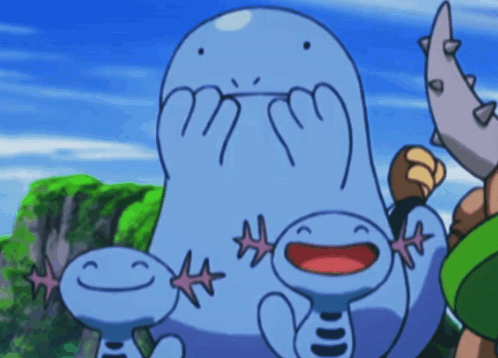 Blue Monster With Two Smaller Ones