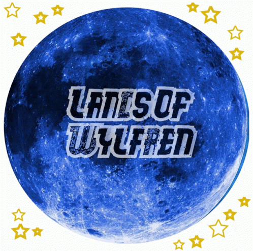 Blue Moon With Stars Around GIF