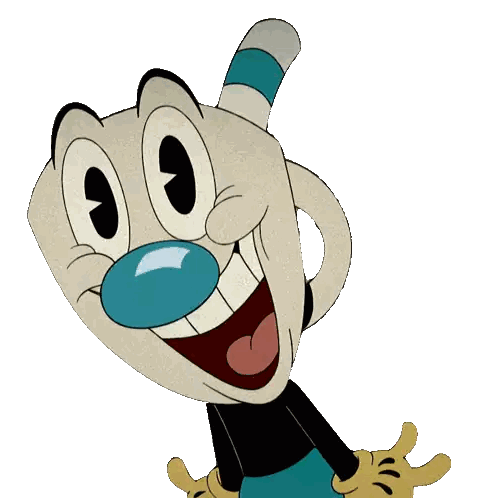Blue Nose Cartoon Character With Cane in Mouth