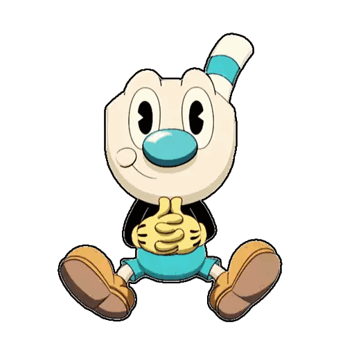 Blue Nosed Character Sitting Down