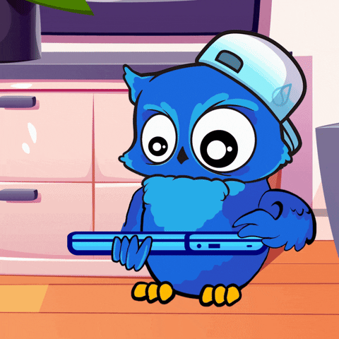 Blue Owl Receives Good Morning Work Messages GIF