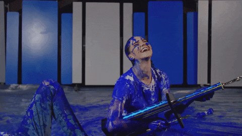 Blue Paint Messi Funny GIF