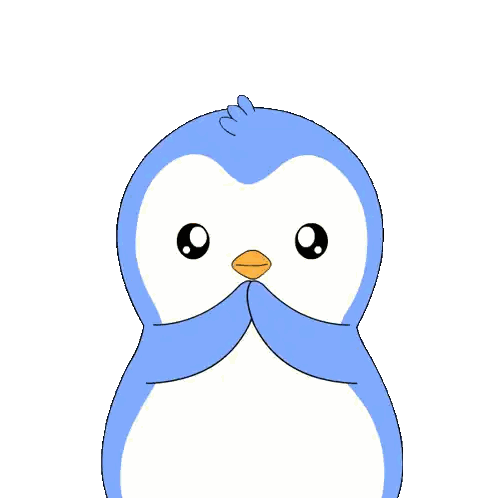 Blue Penguin Holding Red Heart
