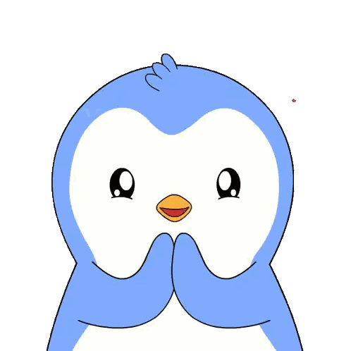 Blue Penguin Says Love You With Red Heart