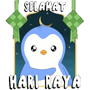 Blue Penguin Selamat Hari Raya