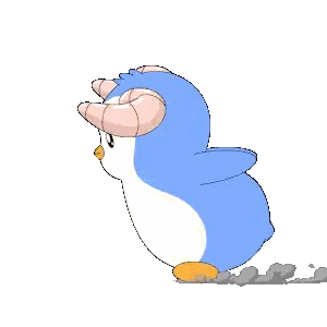 Blue Penguin with Horns