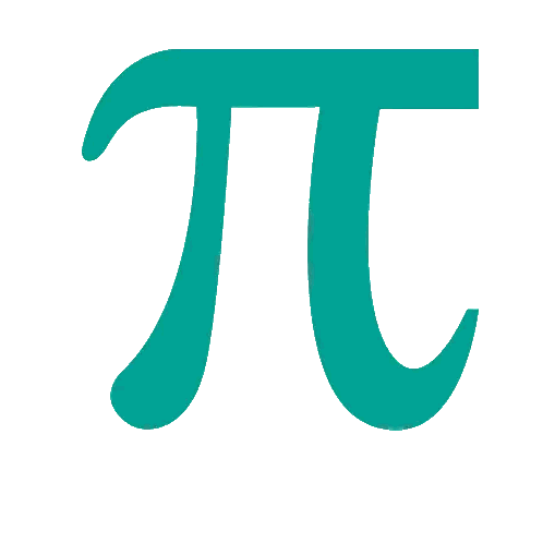 Blue Pi Symbol With Greek Letters Penhntaei