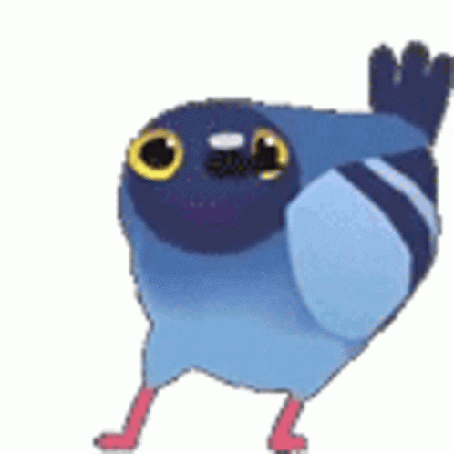 Blue Pigeon with Yellow Eyes