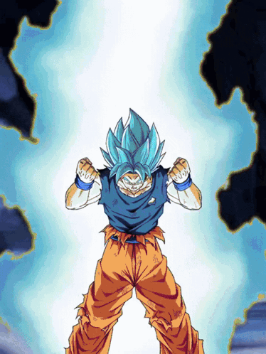 Blue Power Goku Super Saiyan GIF