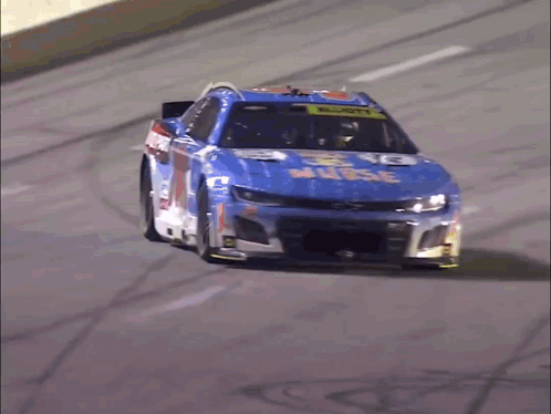 Blue Race Car with Nurse