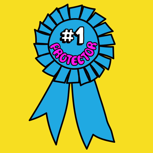 Blue Ribbon Saying #1 Protectos GIF