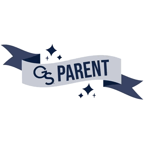 Blue Ribbon With Parent Text