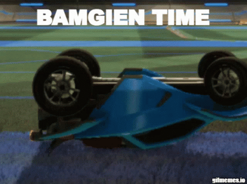 Blue Rocket League Car Upside Down Bampien Time GIF