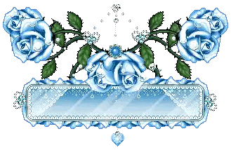 Blue Roses Banner Pixel Art