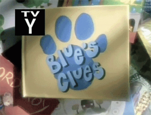 Blue's Clues Book In Pile Of Gifts GIF