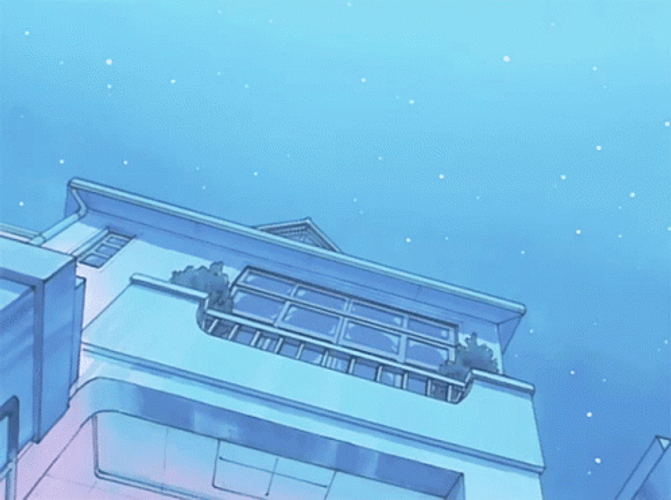 Blue Scenery On Sailor Moon Anime GIF