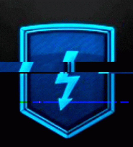 Blue Shield With Lightning Bolt GIF