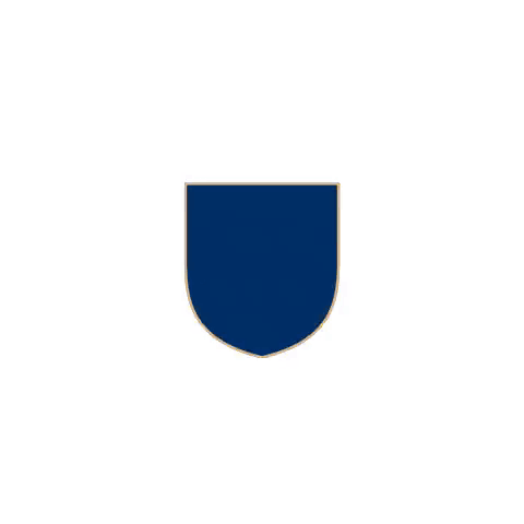 Blue Shield With Yellow and Red Stripe