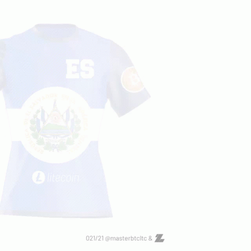 Blue Shirt Saying Litecoin