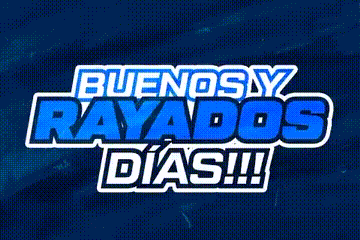 Blue Sign Saying Buenos y Rayados Dias