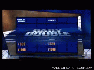 Blue Sign Saying Daily Double GIF