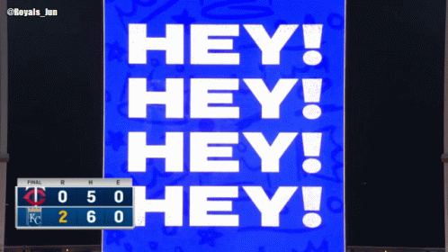 Blue Sign Saying Hey Hey Hey