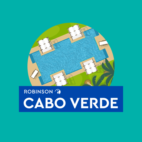 Blue Sign Saying Robinson Cabo Verde