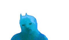 Blue Silhouette Person Hands Up