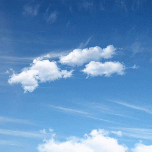 Blue Sky with White Clouds