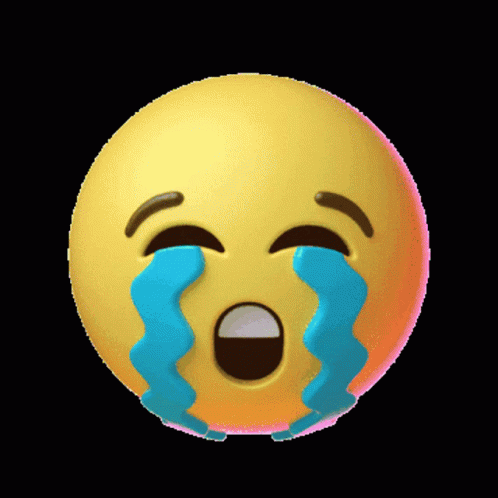 Blue Smiley Crying You Burned My House GIF