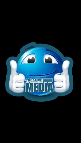 Blue Smiley Face Saying Creative Media