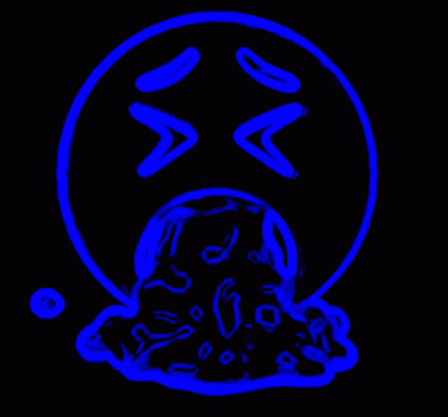 Blue Smiley Face With Tears