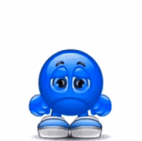 Blue Smiley Saying Miss U