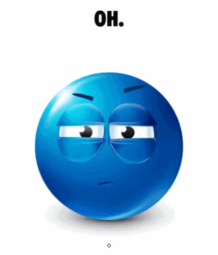 Blue Smiley Saying Oh