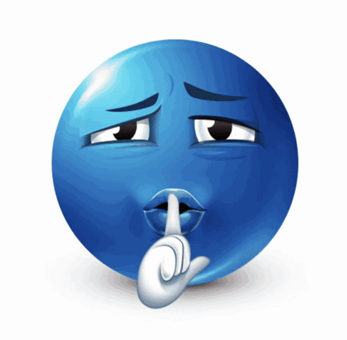Blue Smiley Shushing