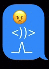 Blue Smiley Speech Bubble GIF