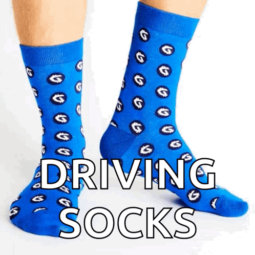 Blue Socks Driving Socks