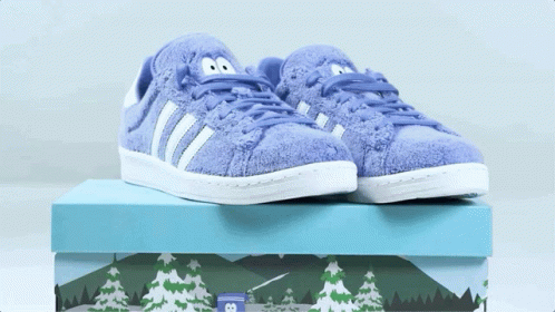 Blue South Park Adidas Campus 80s Shoes GIF
