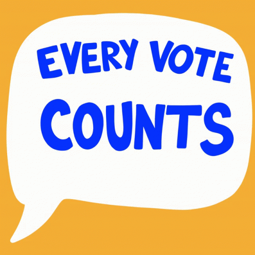 Blue Speech Bubble Every Vote Must Be Counted GIF