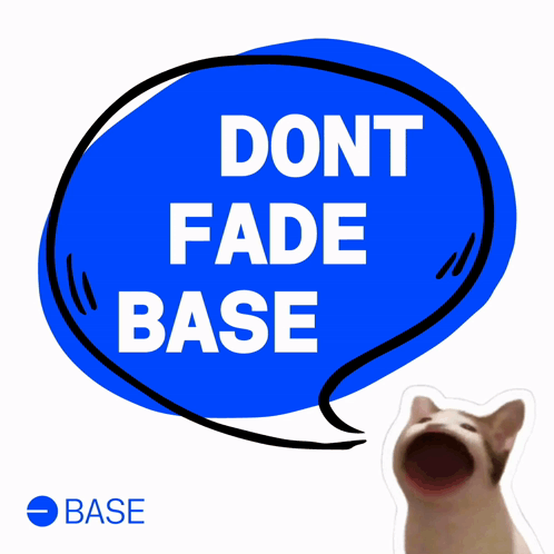 Blue Speech Bubble Saying Dont Fade Base