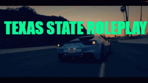 Blue Sports Car Driving Texas State Roleplay
