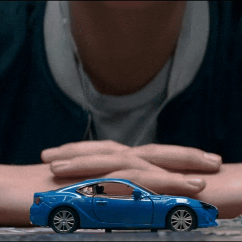 Blue Sports Car Toy GIF