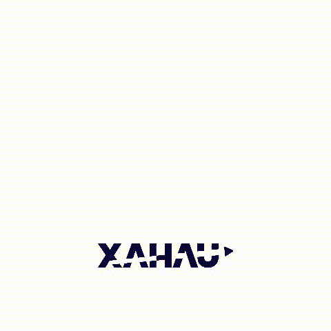 Blue Square With White X And Xahau Below GIF