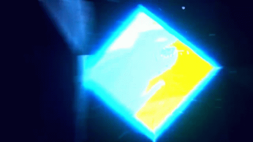 Blue Square With Yellow Triangle