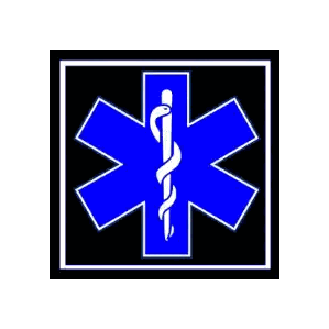 Blue Star of Life With Caduceus