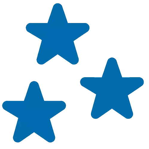 Blue Stars with Shadow