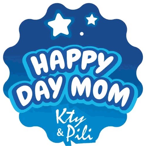 Blue Sticker Saying Happy Day Mom Kts Pili
